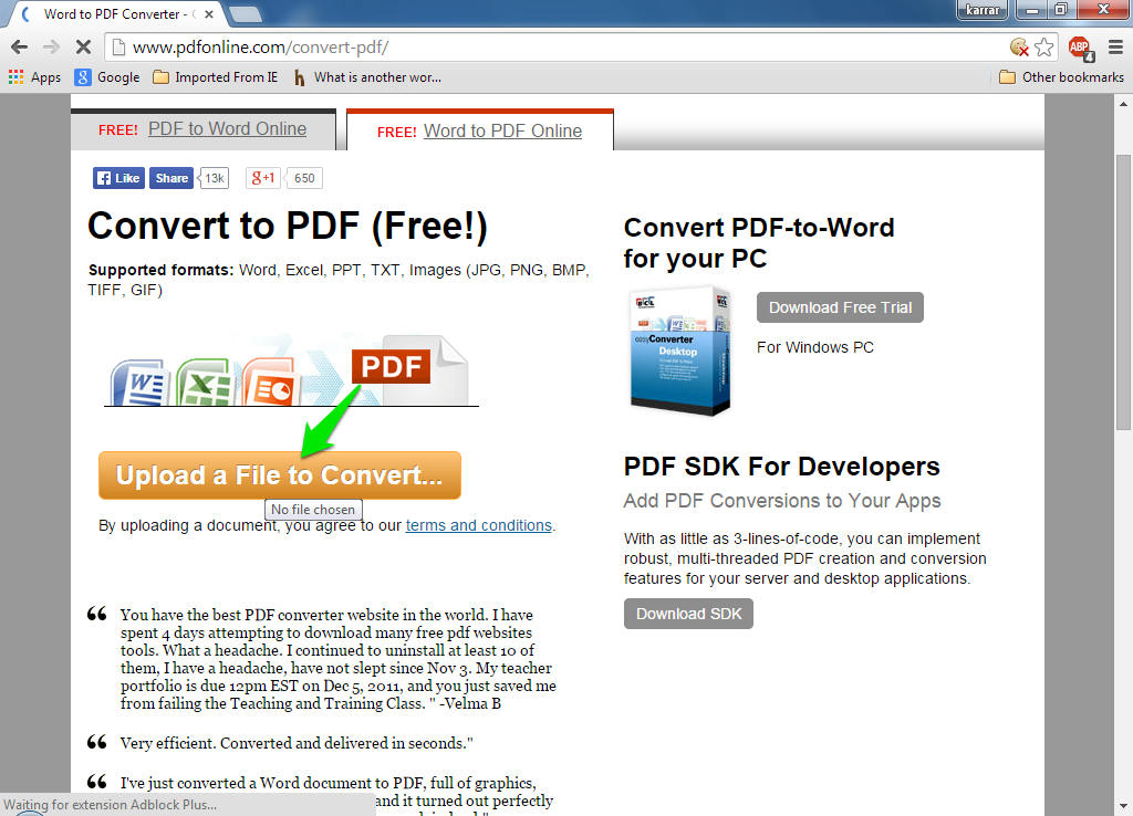 Convert Pdf To Word Document Online For Free